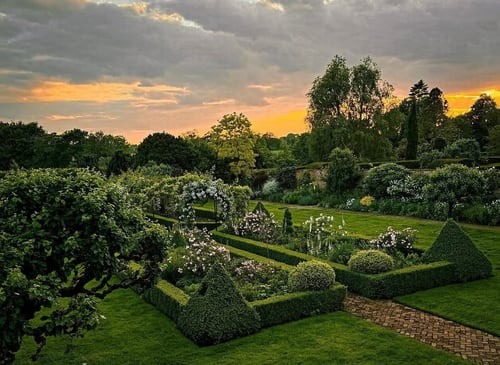 The Walled Garden at sunset